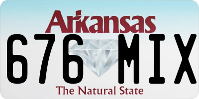 AR license plate 676MIX