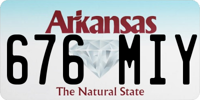 AR license plate 676MIY