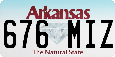 AR license plate 676MIZ