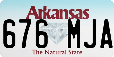 AR license plate 676MJA