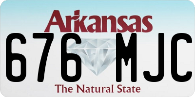 AR license plate 676MJC
