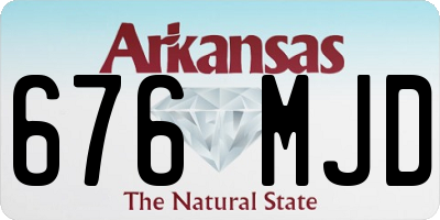 AR license plate 676MJD