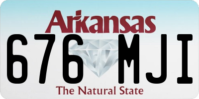 AR license plate 676MJI