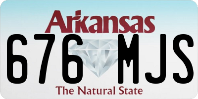 AR license plate 676MJS