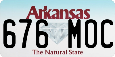 AR license plate 676MOC