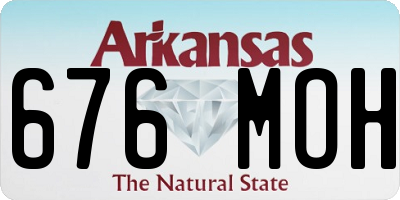 AR license plate 676MOH