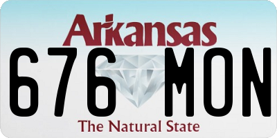 AR license plate 676MON