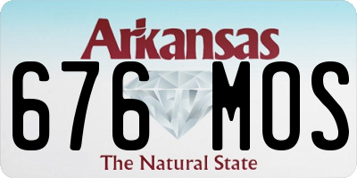 AR license plate 676MOS