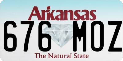 AR license plate 676MOZ