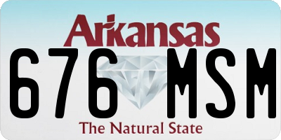 AR license plate 676MSM