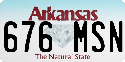 AR license plate 676MSN