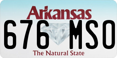 AR license plate 676MSO