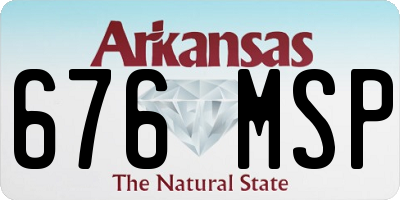 AR license plate 676MSP