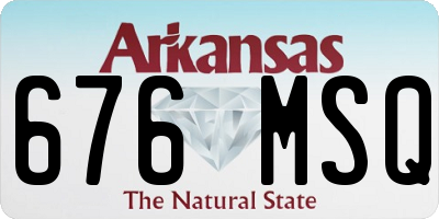 AR license plate 676MSQ