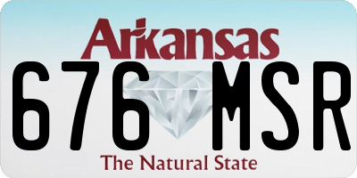 AR license plate 676MSR