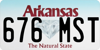 AR license plate 676MST