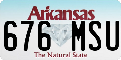AR license plate 676MSU