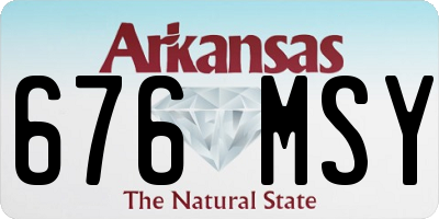 AR license plate 676MSY