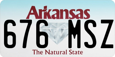 AR license plate 676MSZ
