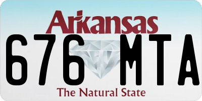AR license plate 676MTA