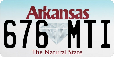 AR license plate 676MTI