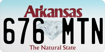 AR license plate 676MTN