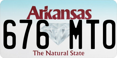 AR license plate 676MTO