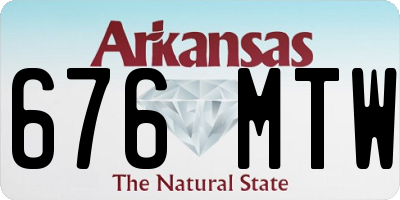 AR license plate 676MTW