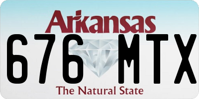 AR license plate 676MTX