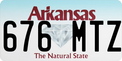AR license plate 676MTZ