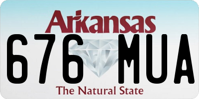 AR license plate 676MUA