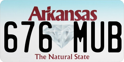 AR license plate 676MUB