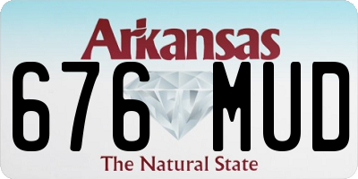 AR license plate 676MUD