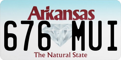 AR license plate 676MUI