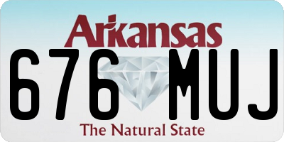 AR license plate 676MUJ