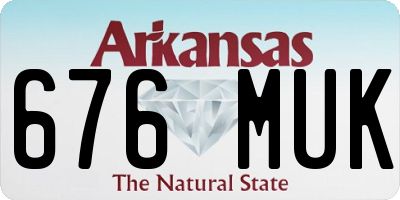AR license plate 676MUK