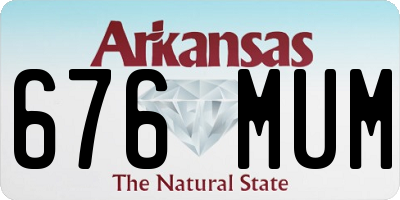 AR license plate 676MUM