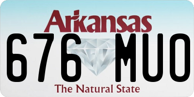 AR license plate 676MUO