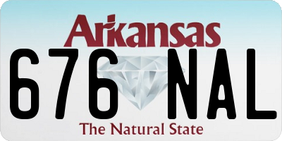 AR license plate 676NAL