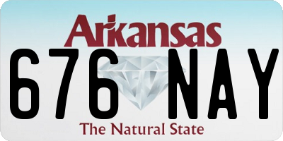 AR license plate 676NAY