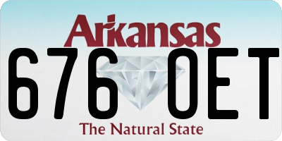 AR license plate 676OET