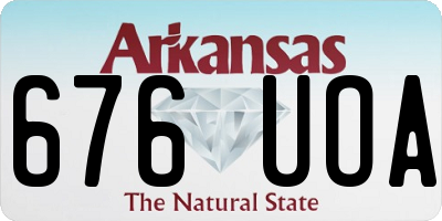 AR license plate 676UOA
