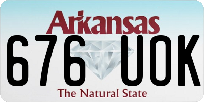 AR license plate 676UOK