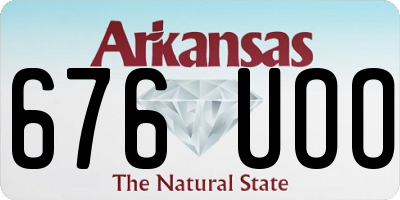AR license plate 676UOO