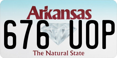 AR license plate 676UOP