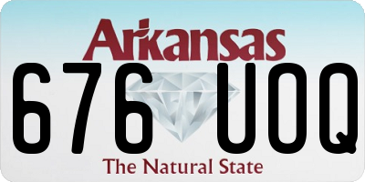 AR license plate 676UOQ