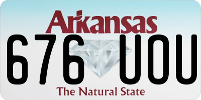 AR license plate 676UOU