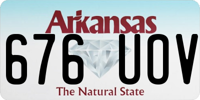 AR license plate 676UOV