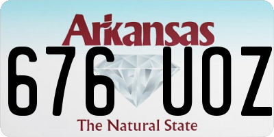 AR license plate 676UOZ