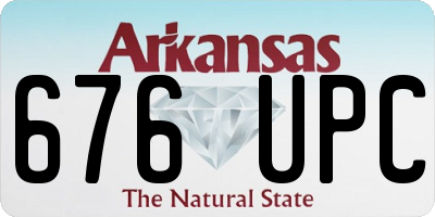 AR license plate 676UPC